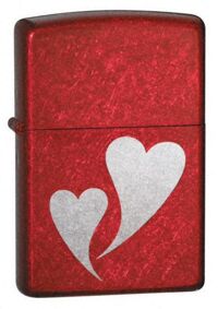 Bật lửa Zippo Double Hearts Candy Apple Red