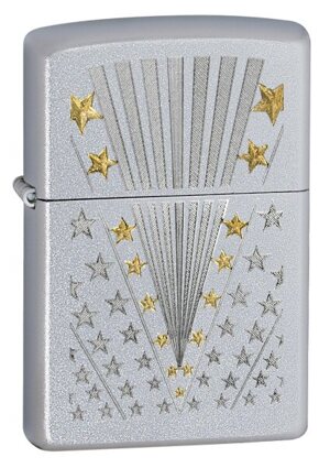 Bật lửa Zippo Flag Satin Chrome