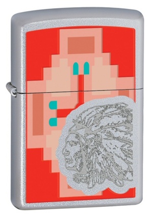 Bật lửa Zippo Indian Chief Satin Chrome