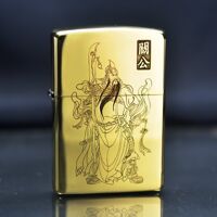 Bật lửa zippo mỹ khắc hình quan công ZN105