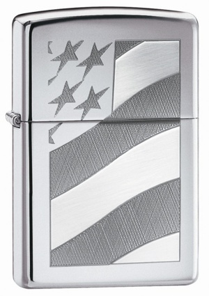 Bật lửa Zippo Old Glory High Polish Chrome