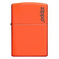 Bật lửa Zippo plain with logo neon orange matte – 28888zl