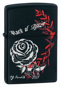 Bật lửa Zippo Rose Black Matte