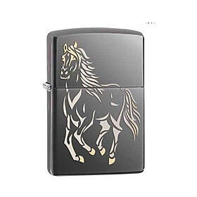 Bật lửa Zippo Running Horse Black Ice