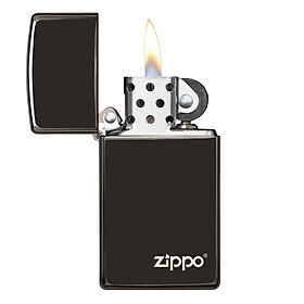 Bật lửa Zippo Slim Ebony with Zippo Logo