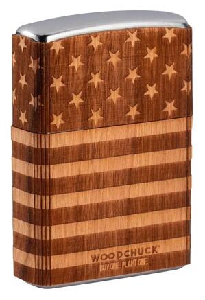 Bật Lửa Zippo WOODCHUCK USA American Flag Wrap