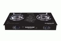 Bếp gas đôi kính Sunhouse SHB3115 - màu đen in hoa