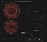 Bếp từ hồng ngoại âm 4 vùng nấu Kucy KIE 4268