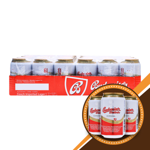 Bia Budweiser Budvar đen thùng 24 lon x 330ml