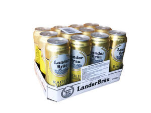 Bia Lander Brau Radler 2% Hà Lan - Thùng 12 lon x 500ml