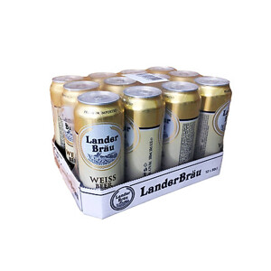 Bia Lander Brau Weissbeer 4.7% Hà Lan - Thùng 12 lon x 500 ml