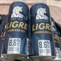 Bia Ligre Premium Blond Beer 8.6% - thùng 24, lon 500ml