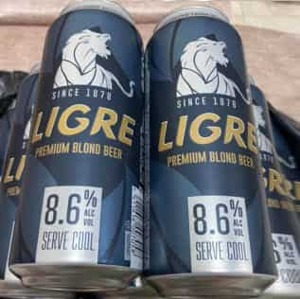 Bia Ligre Premium Blond Beer 8.6% - thùng 24, lon 500ml