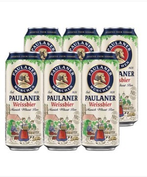 Bia Paulaner Weissbier 5.5% thùng 24 lon 500ml