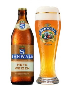 Bia Sanwald Dunkel Weizen 4,9% - chai 500ml