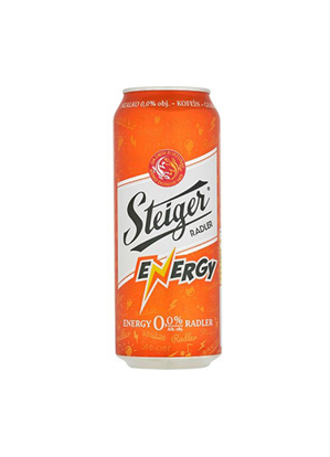 Bia Steiger Radler Energy 0% Tiệp – 24 lon 500ml