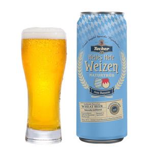 Bia Tucher Helles Hefeweizen 5.2% - Lon 500ml