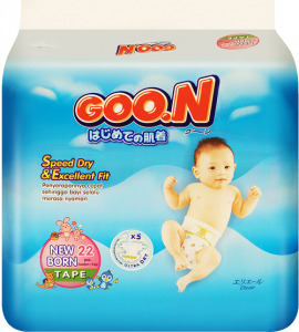 Tã dán Goo.n Slim Newborn22 (~5kg)