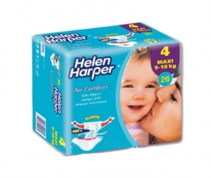 Tã dán Helen Harper Maxi (26 miếng, dành cho bé từ 9-18kg)