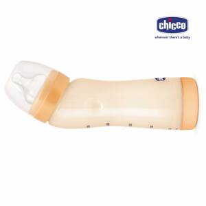 Bình cổ nghiêng chống đau bụng Chicco 3901(núm silicon) 250ML