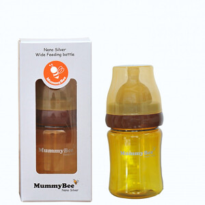 Bình sữa cổ rộng MummyBee Nano Silver 150ml