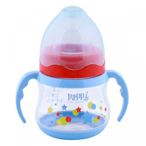 Bình sữa cổ rộng quai cầm Pappi 150ml