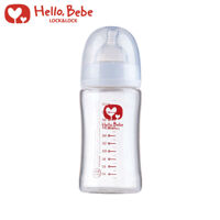 Bình sữa em bé Hello Bebe HBB118 - 220 ml , thủy tinh , thấp