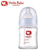 Bình sữa Hello Bebe HBB117 - 120 ml , thủy tinh , thấp