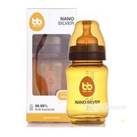 Bình sữa  cổ rộng siêu diệt khuẩn Nano Silver Mispic 150ml