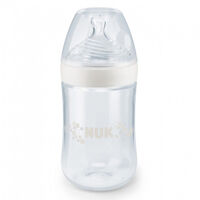 Bình sữa PP Nuk Nature Sense núm silicone S2-M 260ml NU21496