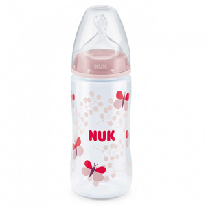 Bình sữa PP Nuk núm silicone S2-M 300ml NU34330