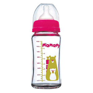 Bình sữa thủy tinh cổ rộng Mamamy 240ml