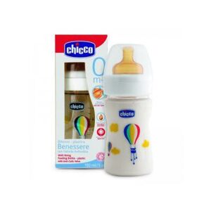 Bình sữa trẻ em bằng nhựa núm cao su Chicco 150ml