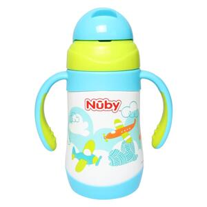 Bình uống nước giữ nhiệt Nuby ống hút 360 độ 280ml