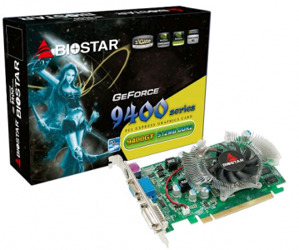 Card đồ họa (VGA Card) Biostar VN9402TS56 - NVIDIA GeForce 9400GT, GDDR2, 512MB, 128-bit, PCI Express 2.0 x16