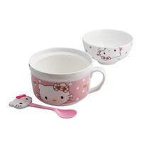 Bộ 1 tô mì và 1 chén bằng sứ Ceramics Porcelain XD1010K-BL