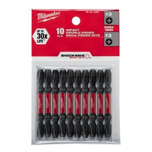 Bộ 10 mũi đầu vặn vít ngắn(PH3-65mm) Milwaukee 48-32-4362