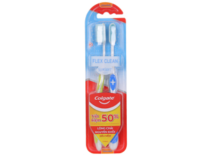 Bộ 2 bàn chải đánh răng Colgate SlimSoft Flex Clean