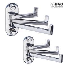 Bộ 2 cái móc áo 3 chấu gắn trên tường BAO BN160