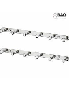 Bộ 2 cái móc treo quần áo 6 chấu gắn trên tường BAO BN326