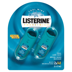 Bộ 2 chai nước xịt sạch miệng Listerine Pocketmist Cool Mint 2 x 7.7ml