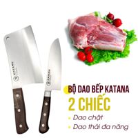 Bộ 2 chiếc dao bếp cao cấp thương hiệu KATANA Essential - Dao chặt - Dao thái - KATASET002