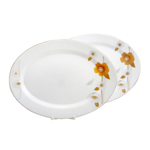 Bộ 2 đĩa Oval thủy tinh Vitriares 951LYP120/2 22,5cm