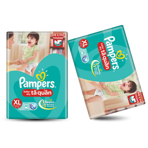 Bộ 2 gói tã quần Pampers XL32