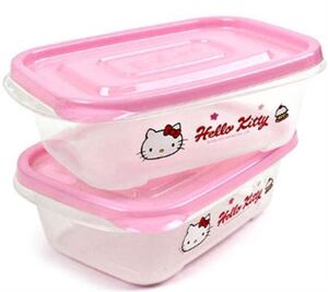 Bộ 2 hộp nhựa 2 ngăn Hello Kitty Lock&Lock LKT804 520ml