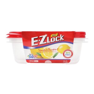 Bộ 2 hộp nhựa Ezlock nắp đỏ Lock&Lock HLE6404S 890 ml