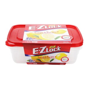 Bộ 2 Hộp Nhựa Ezlock Nắp Đỏ Lock&Lock HLE6804S 270Ml
