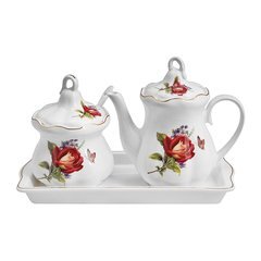 Bộ 2 hũ đựng gia vị bằng sứ Ceramics Porcelain Q045-117 (Họa tiết)