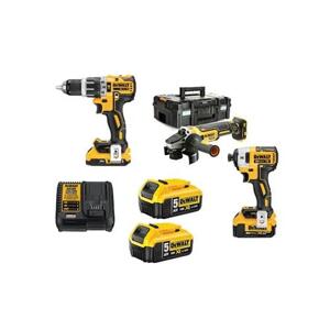 Bộ 2 máy khoan 1 máy mài góc máy vặn vít dùng pin 20V DEWALT DCK384P2T