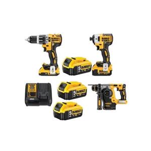 Bộ 2 máy khoan, 1 máy vặn vít dùng pin 20V DEWALT DCK368P2T (2pin 5Ah, sạc)